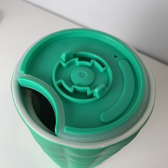 NWOT Starbucks Holiday 2024 Green Studded Ceramic 12 oz Tumbler W/Lid BUB24 - Picture 6 of 7